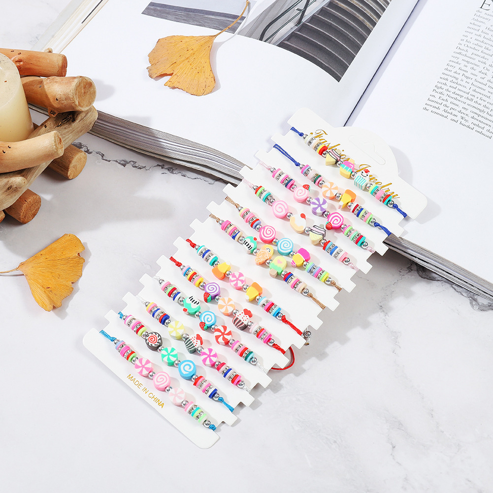 Ceramic Link Bracelet - 12 pezzi Geometric Soft Ceramic Ice