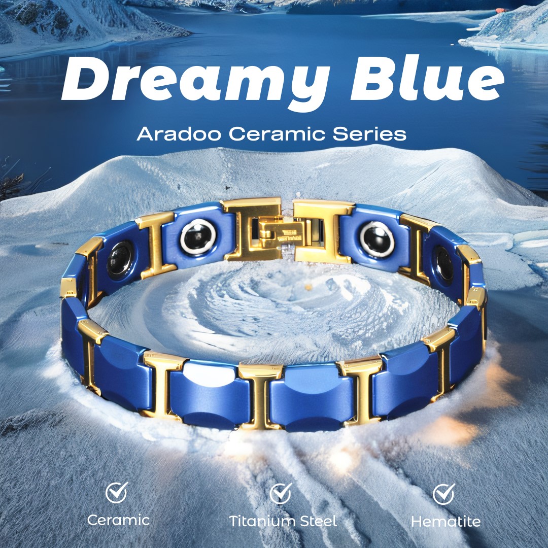 Ceramic Link Bracelet - Bracciale in ceramica blu sognante Braccialetti