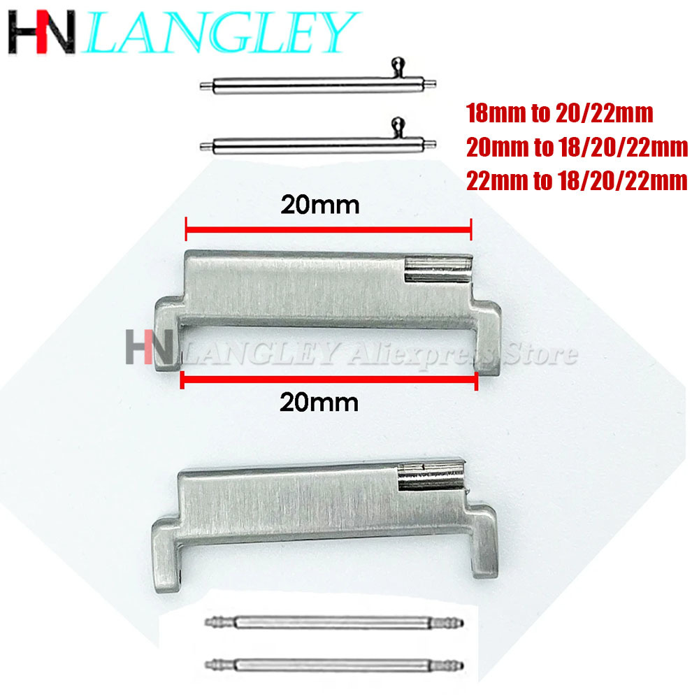 Watch Band Connector - 1 paio di adattatori in metallo