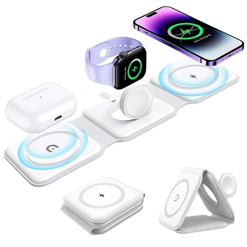 Watch Charger Cable - Caricabatterie wireless pieghevole magnetico 3 in