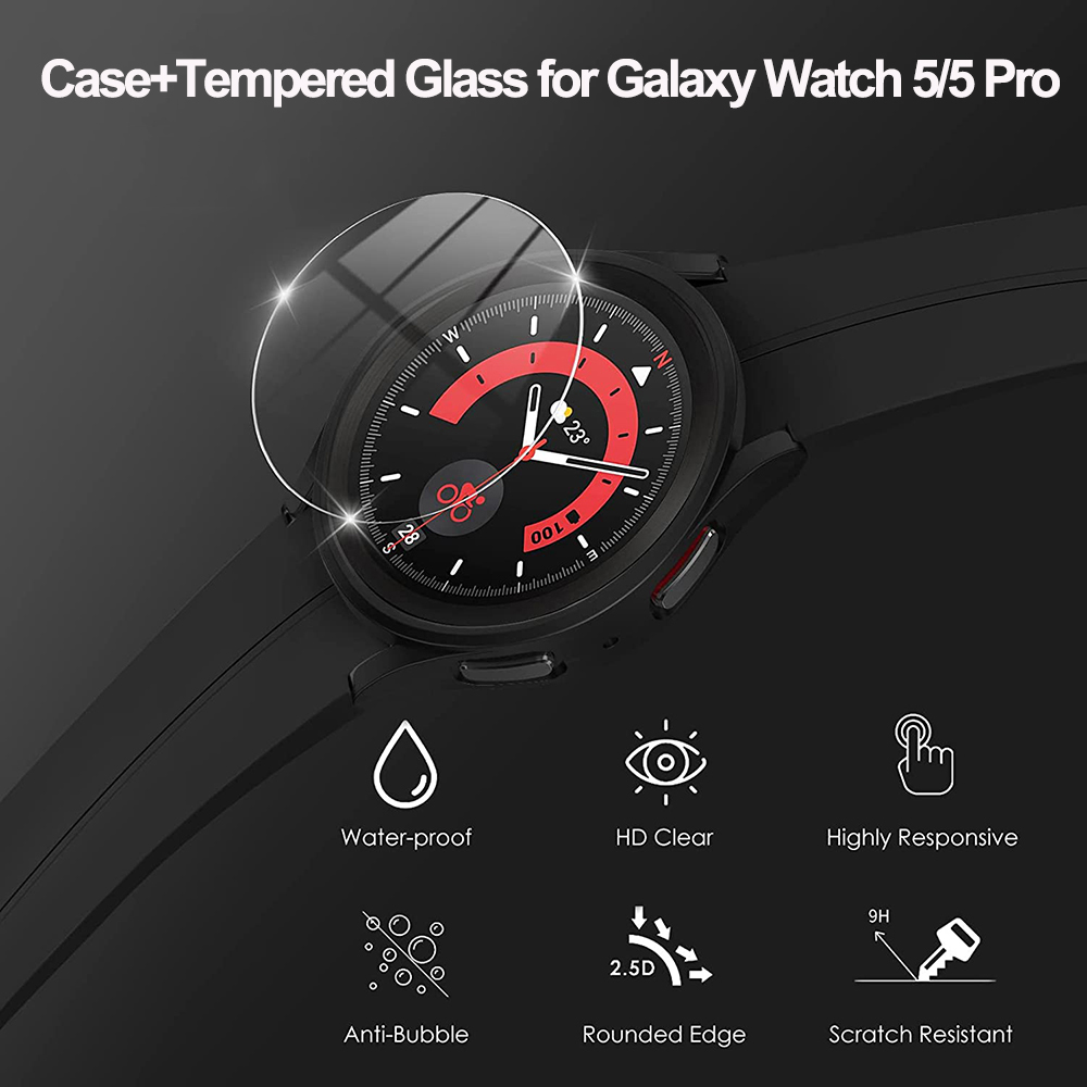 Cover + vetro temperato per Sa - Accessories For Galaxy Watch 5 recensione e prezzo