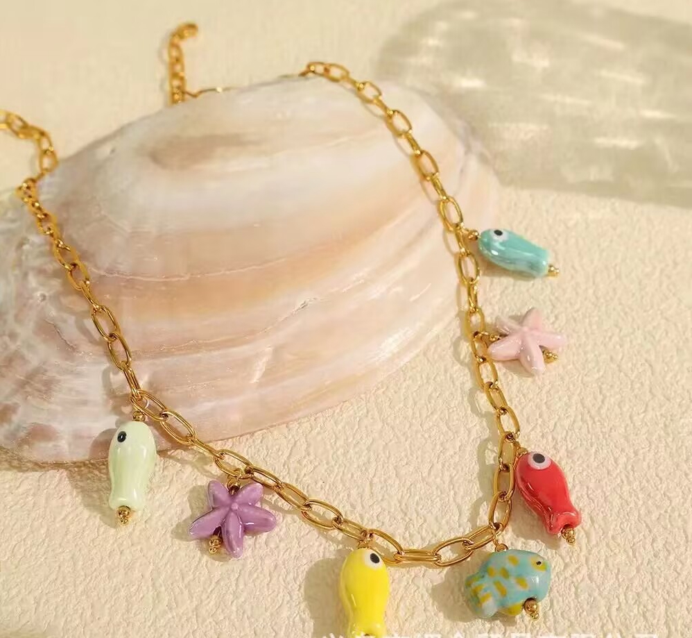 5 pezzi nuova estate smalto co - Ceramic Link Bracelet recensione e prezzo
