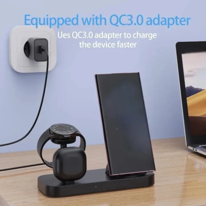 Caricatore Wireless 3 in 1 con - Watch Charger Cable recensione e prezzo